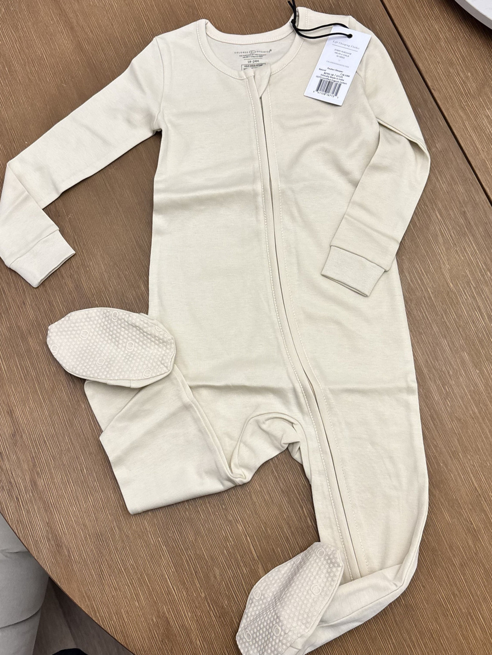 Colored Organics Zipper Onesie 6-12M & 18-24 M Available
